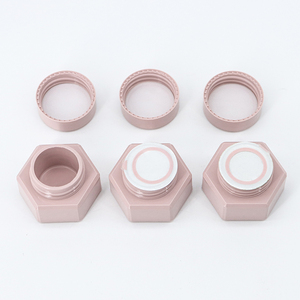 Hot bán 5/15/30g nhựa rỗng Jar có nắp đậy phù hợp với hai lớp niêm phong phim cho gel đánh bóng hình lục giác nhựa UV Gel Jar - Product Image 2