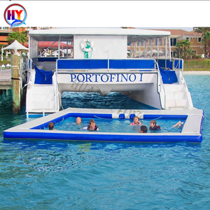 <span class=keywords><strong>Piscine</strong></span> gonflable flottante avec filet, toboggan gonflable pour yacht, plateforme de ponton, <span class=keywords><strong>piscine</strong></span> Drop Stitch - Product Image 2