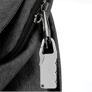 3 Dial Digital Combination Code Padlock Small Size Luggage Zipper Padlock