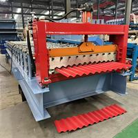 Machine automatique de formage de rouleaux de tôles ondulées pour toitures, machine de fabrication de panneaux de toiture métalliques à ondulation d'eau