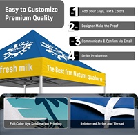 Tenda Pop Up Gaya Pennant Portabel Cetak Kustom, Stan Pameran Lipat Luar Ruangan, Tahan Air, Cetak Digital Logo Lengkap