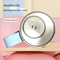 Bouteille isotherme portable en acier inoxydable style dessin animé mignon, anti-fuite, pour enfants et école - Vente en gros