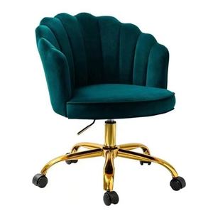 <b>Pink</b> Accent Makeup <b>Chair</b> Relax Armchairs Single Leisure Swivel Arm Sofa Desk <b>Chair</b> With Golden Base - Product Image 2