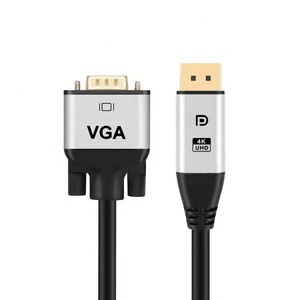 Adaptateur DisplayPort vers VGA, convertisseur DP vers VGA, câble de 6 pieds, mâle vers mâle, cordon plaqué or, Compatible avec Lenovo Dell - Product Image 2