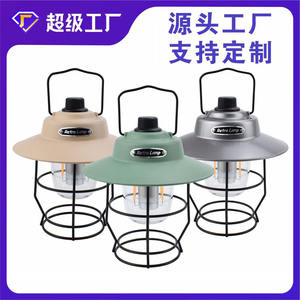 Retro Lamp LED Camping <b>Lantern</b> Rechargeable Battery Warm <b>White</b> Light Outdoor Tent Hanging <b>Lantern</b> Luxury <b>White</b> Lime Green - Product Image 5