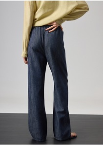 <span class=keywords><strong>Jeans</strong></span> da <span class=keywords><strong>Donna</strong></span> Stile Old Money a <span class=keywords><strong>Vita</strong></span> Alta, <span class=keywords><strong>con</strong></span> <span class=keywords><strong>Elastico</strong></span> <span class=keywords><strong>in</strong></span> <span class=keywords><strong>Vita</strong></span>, Gamba Larga, Morbidi e Comodi, Effetto Snellente - Product Image 6