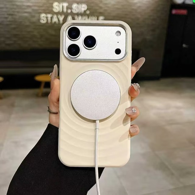 Heybingo Magnetic Anti-Fingerprint Silicone Phone Case for 17 Air 16 15 14 13 12 11 Pro Max Luxury Shockproof 360 Protection