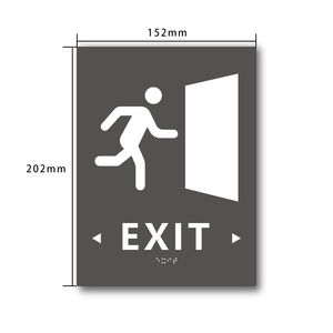 Sortie d'escalier personnalisé ADA Signalisation en métal en acier inoxydable Braille Signes pour bâtiments - Product Image 3