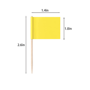 HuaShanQi Full Color Printed Colorful Wood &amp; Paper Classic Toothpick <strong>Flags</strong> for Party and Wedding Decorations - Product Image 3