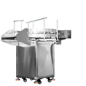 Automatic 304 Stainless Steel Rotary Bottle Unscrambler Machine Mobile Adjustable Speed Round Bottle Sorting Equipment - Product Image 1