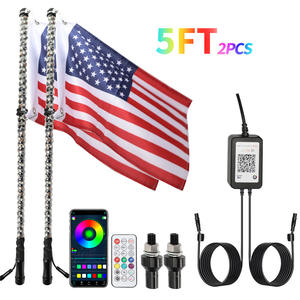 ไฟ LED Whip Light พร้อมรีโมทคอนโทรล สำหรับรถบรรทุก รถ SUV รถ ATV รถ UTV รถออฟโรด เสาธง 12V รับประกัน - Product Image 6