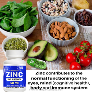 OEM/ODM zinco gluconato capsule vegetariane integratore minerale essenziale Non GMO senza glutine supporto immunitario per adulti - Product Image 5