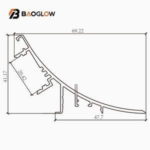 2025 Factory Price Exposed Waistline Stair Handrail Handle Free Drawers Aluminum Led Aluminum Profile Led Strip Channel - Product Image 3