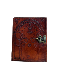 Carnet en cuir véritable fait main à couverture rigide gaufrée, inspiré de Harry Potter et du Hobbit - Product Image 5