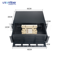 OEM Panneau de brassage fibre optique 3U 19 pouces 96 cœurs LC SC ST FC avec tiroir coulissant noir ODF pour armoire de centre de données