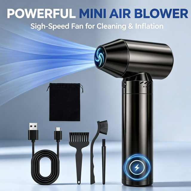 80000RPM Compressed air duster Handheld Electric Air Duster Strong Cleaning Power Fan