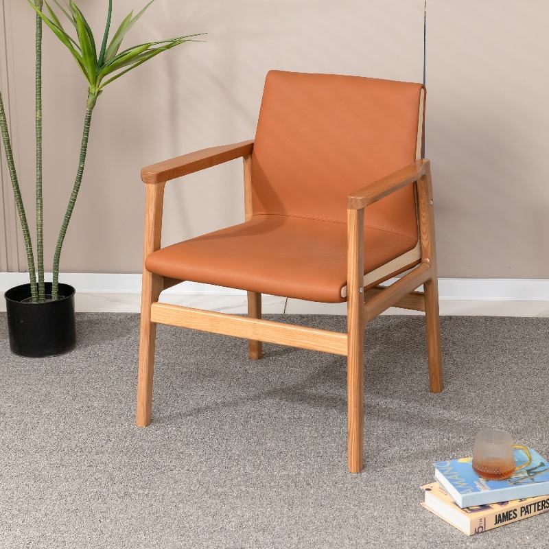 Modern Style Living Room Recliner Solid Wood Frame Fabric Single