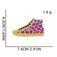 Nouvelles broderies thermocollantes en forme de cerise, étoile, papillon et tigre de couleur rose pour vêtements, chapeaux et sacs
