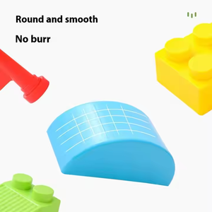 Blok bangunan plastik warna-warni Super besar, mainan konstruksi batang pembelajaran dini DIY untuk anak dengan roda mobil 172 buah - Product Image 4