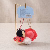 Nouveaux porte-clés en peluche motif grappe de fleurs, pendentifs, figurines mignonnes de dessin animé, breloques pour sac à dos