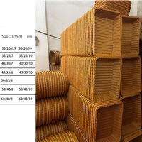Panier de pique-nique en rotin plateau panier de rangement en plastique