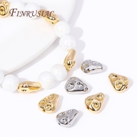 Perles d'espacement irrégulières en laiton plaqué or 18 carats, accessoires et fournitures de perlage DIY pour la confection de bijoux (bracelets et colliers)