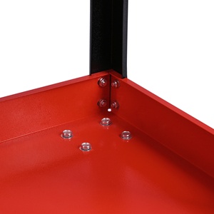 Armario de herramientas de acero rojo/negro al por mayor con banco de trabajo duradero, carro utilitario de herramientas móviles de metal, carro de herramientas de <span class=keywords><strong>3</strong></span> capas - Product Image 6