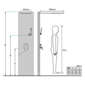 <span class=keywords><strong>Tieba</strong></span> Gebürstetes Messing Einhand-Duschsystem mit Modernem Verdecktem Design, Regen- und Wasserfallstrahl, Keramikventilkern für Badezimmer - Product Image 5