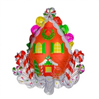 Ballons en aluminium fantaisie miniatures de Noël en gros pour la décoration de fête de Noël, fournitures pour sapin, chaussette, flocon de neige et renne
