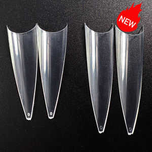 500 <span class=keywords><strong>Uñas</strong></span> Postizas Transparentes/Naturales <span class=keywords><strong>para</strong></span> Práctica y Exhibición, Forma <span class=keywords><strong>de</strong></span> Ataúd Delgada - Product Image 4