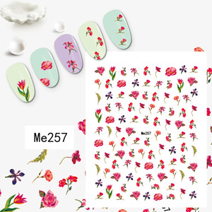 Nouveauté : Autocollants d'art floral estival, décalcomanies en plastique, autocollants pour manucure, accessoires pour nail art - Product Image 4
