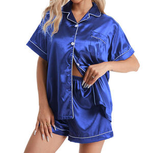 Set Pigiama 2 Pezzi per Donna e Ragazza, Lussuoso Completo in Raso a Righe <span class=keywords><strong>Rosa</strong></span>, Abbigliamento da Notte Traspirante per <span class=keywords><strong>Mamma</strong></span> e Figlia - Product Image 3