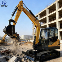 Mini-excavatrice chinoise professionnelle à bras zéro déplacement, importée, avec moteur Euro 5 EPA, 4 tonnes, pour espaces étroits