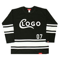 Maillot de hockey sur glace personnalisé à manches longues brodé drôle vintage du fabricant OEM vêtements de hockey pour homme sublimés