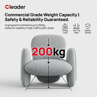 Fauteuil individuel rembourré design pour salle d'attente, mobilier de salon contemporain, confortable et minimaliste, canapé de bureau et de loisirs