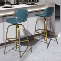 Tabouret de bar en bambou tendance avec dossier rotatif fixe, chaise de table d'îlot, luxe léger et simple HD-7291D