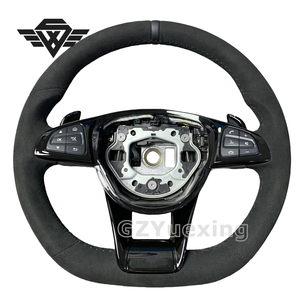 Volante per auto in materiale Alcantara personalizzato aggiornato adatto a <span class=keywords><strong>Mercedes</strong></span> <span class=keywords><strong>Benz</strong></span> <span class=keywords><strong>W205</strong></span> W204 W212 W211 W213 E300 W218 W222 AMG - Product Image 1
