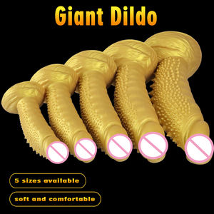 巨大幻想逼真假阳具厚g点假阳具柔软硅胶肛门假阳具强力吸盘成人男女同性恋性玩具 - Product Image 6