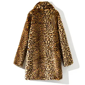 Giacca di pelliccia finta da donna Casual di alta qualità giacca da donna Casual invernale stile moda giacca Casual con stampa leopardata in pelliccia