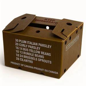 Caja de cosecha de vegetales de raíz para cadena de frío y uso agrícola Cartón de embalaje personalizado impregnado de cera - Product Image 1