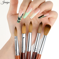 Jieniya Vente Chaude Ongles Allemagne Manucure Stylo pur sable 100% Kolinsky Acrylique Nail art brosse avec Manche En Bois