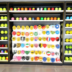 לוגו מותאם אישית מחבט טניס נגד זעזועים מושחטים עיצוב קריקטורה עיצוב קריקטורה רטט גומי מרב ספיגה גבוהה - Product Image 2