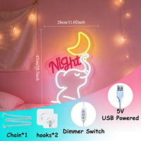 Enseigne néon murale LED Neonawall, alimentée par USB, avec interrupteur à intensité variable, pour décoration murale, snack-bars, magasins de proximité, cafés, bars, fêtes, vitrines, maison, cadeau