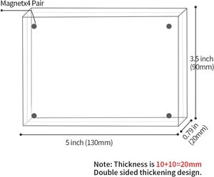 กรอบรูปแม่เหล็กอะคริลิคใสไร้กรอบหน้าจอตั้งโต๊ะขนาดกำหนดได้เอง - Product Image 2
