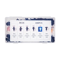 Lot de 105 attaches, rivets et clips en nylon pour garnitures de panneaux de porte et capots de voiture