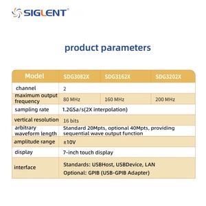 Générateur de fonctions/formes d'onde arbitraires Siglent, double 1,2 GSa/s, résolution verticale 16 bits, fréquence de sortie maximale 200 MHz, 10 V - Product Image 5