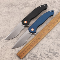 Nouveau couteau pliant en acier D2 lin poignée anti-dérapante Camping en plein air fruits pointus couteau à outil EDC multifonctionnel