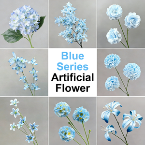 ดอกไม้ประดิษฐ์สีฟ้า ชุดบลูซีรีส์ สำหรับทำช่อดอกไม้แฮนด์เมด DIY สำหรับตกแต่งงานแต่งงาน ของตกแต่งทางเดิน ของตกแต่งบ้าน - Product Image 5