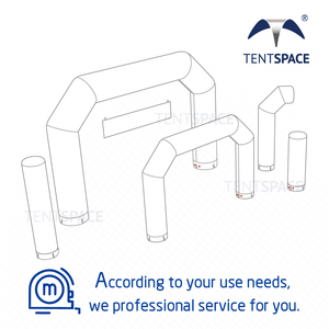 Système de brumisation de refroidissement pour marathon extérieur TENTSPACE Arc de brumisation gonflable de course pour <span class=keywords><strong>la</strong></span> publicité Arches de soufflage de refroidissement - Product Image 6