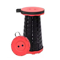 Tabouret pliant portable chaise de file d'attente de métro en plastique léger et camping en plein air pêche avec sac de transport tabouret télescopique
